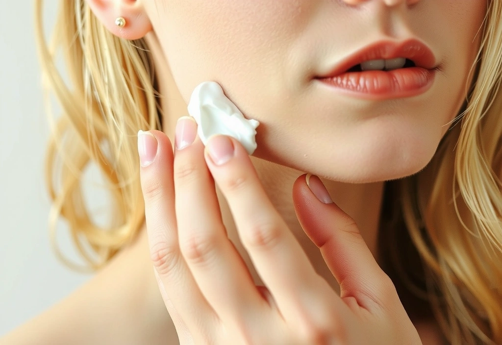 Hands gently applying cream to a face, illustrating proper technique